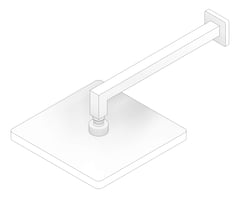3D Documentation Image of Shower Wall Nero Square