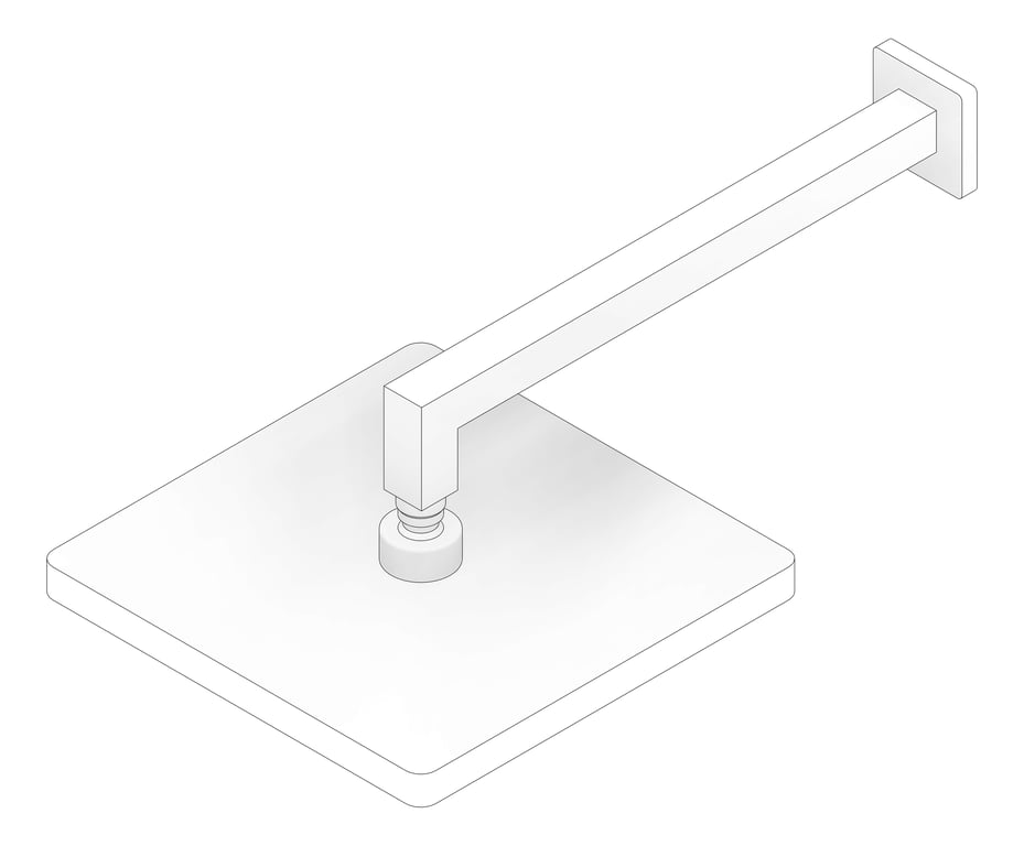 3D Documentation Image of Shower Wall Nero Square