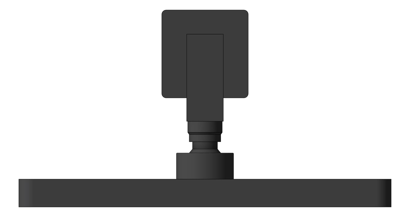 Front Image of Shower Wall Nero Square