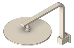 3D Shaded Image of Shower Wall Nero SviwelArm Square