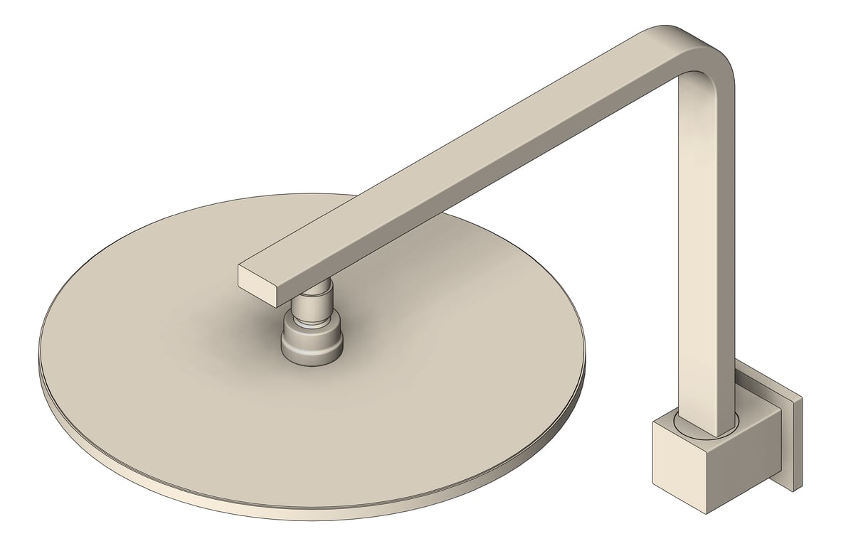 Image of Shower Wall Nero SviwelArm Square