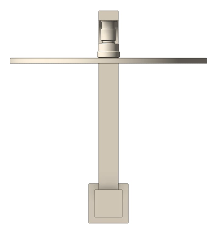 Front Image of Shower Wall Nero SviwelArm Square