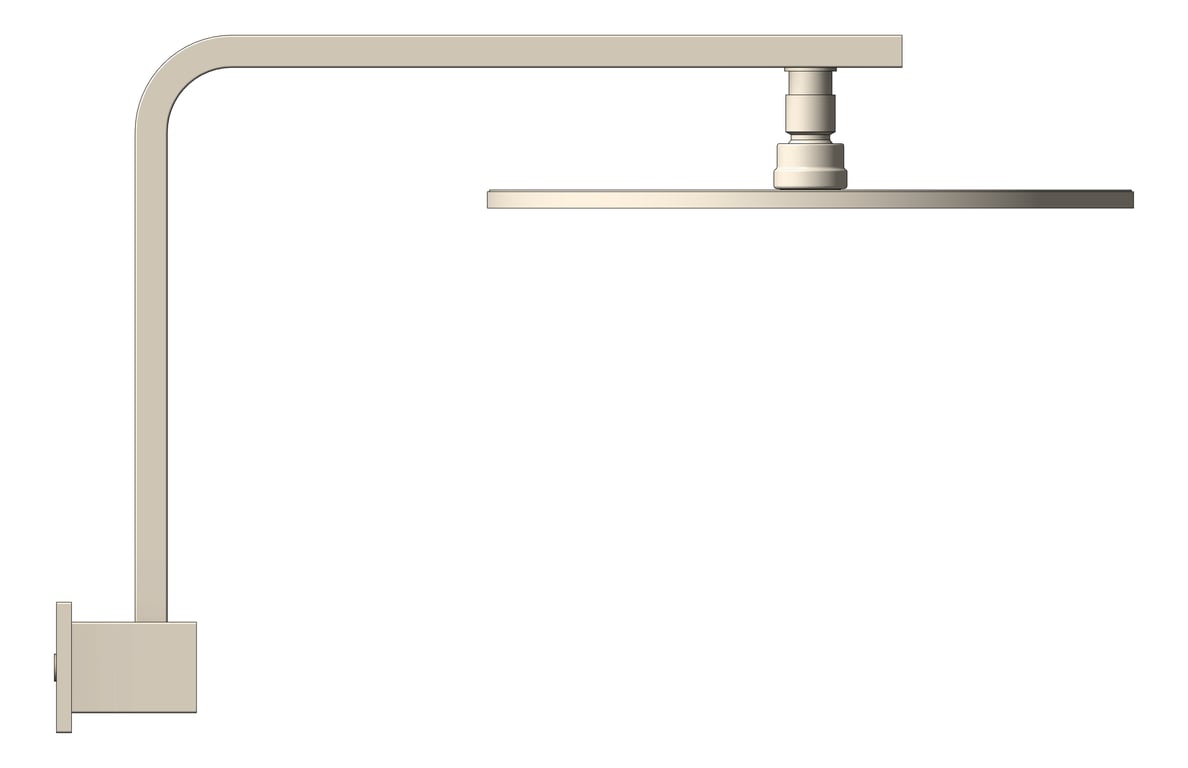 Left Image of Shower Wall Nero SviwelArm Square