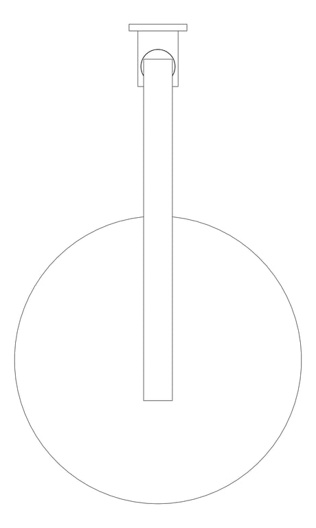 Plan Image of Shower Wall Nero SviwelArm Square