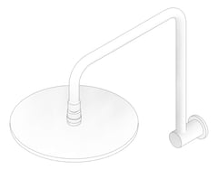 3D Documentation Image of Shower Wall Nero SwivelArm 250mmHead