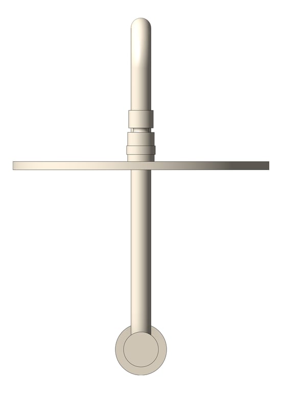 Front Image of Shower Wall Nero SwivelArm 250mmHead