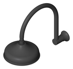 3D Shaded Image of Shower Wall Nero York Arm Rose 200mmHead