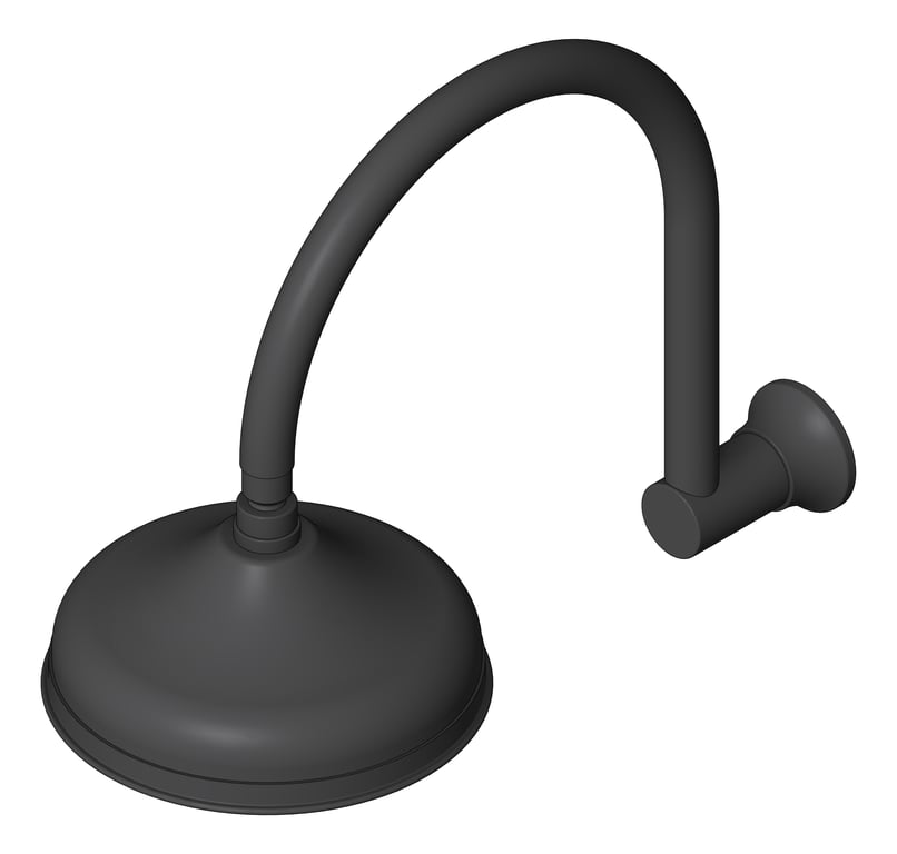 Navigate to Shower Wall Nero York Arm Rose 200mmHead