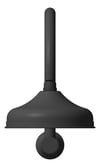 Front Image of Shower Wall Nero York Arm Rose 200mmHead
