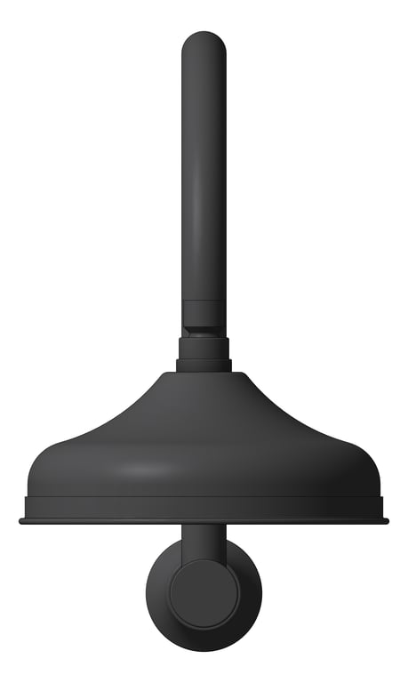 Front Image of Shower Wall Nero York Arm Rose 200mmHead