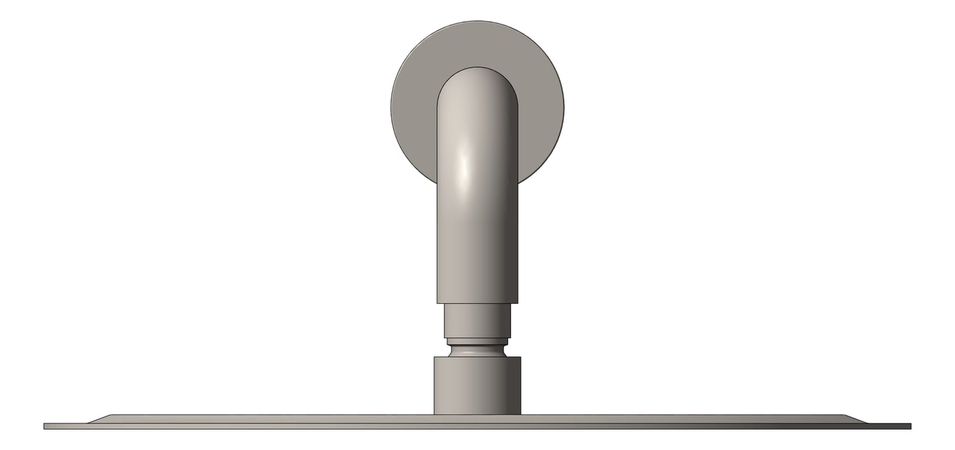 Front Image of Shower Wall Nero Zen RoundArm 300mmHead