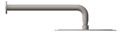Left Image of Shower Wall Nero Zen RoundArm 300mmHead