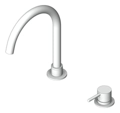 3D Shaded Image of MixerSet Basin Nero Mecca Swivel Round