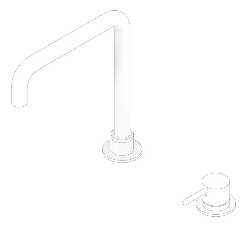 3D Documentation Image of MixerSet Basin Nero Mecca Swivel Square