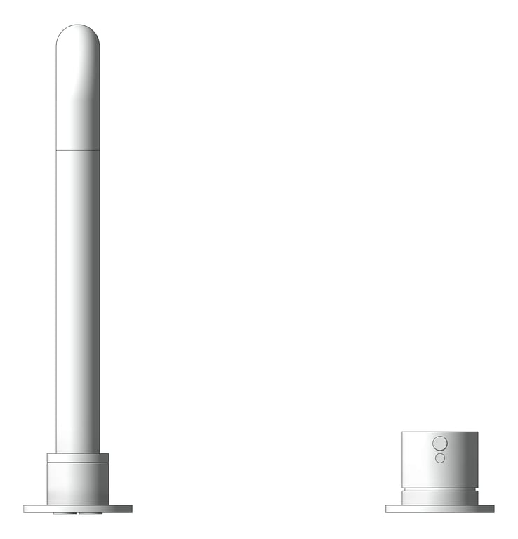 Front Image of MixerSet Basin Nero Mecca Swivel Square