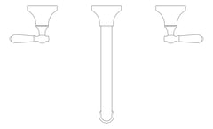 Plan Image of MixerSet Basin Nero York Wall