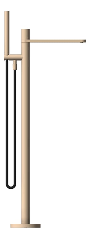 Left Image of MixerSet Freestanding Nero Pure Bath ShowerHose