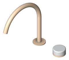 3D Shaded Image of MixerSet Hob Nero Serenity Progressive ArcSpout Bath