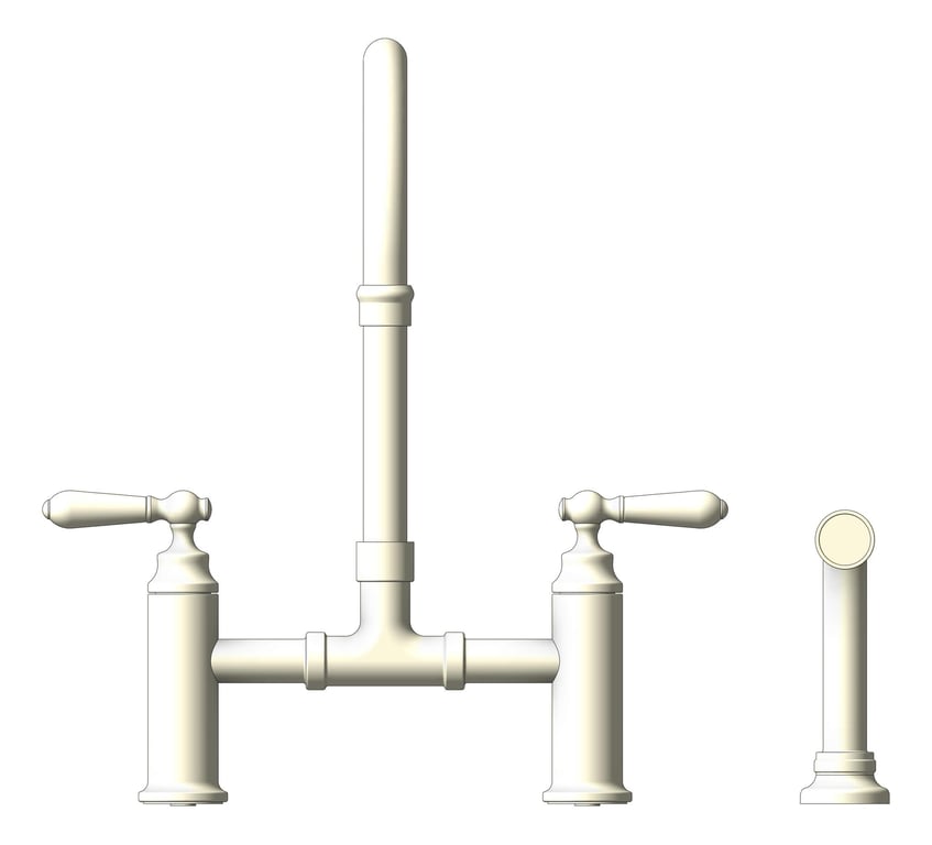 Front Image of MixerSet Kitchen Nero YorkBridge HandSpray