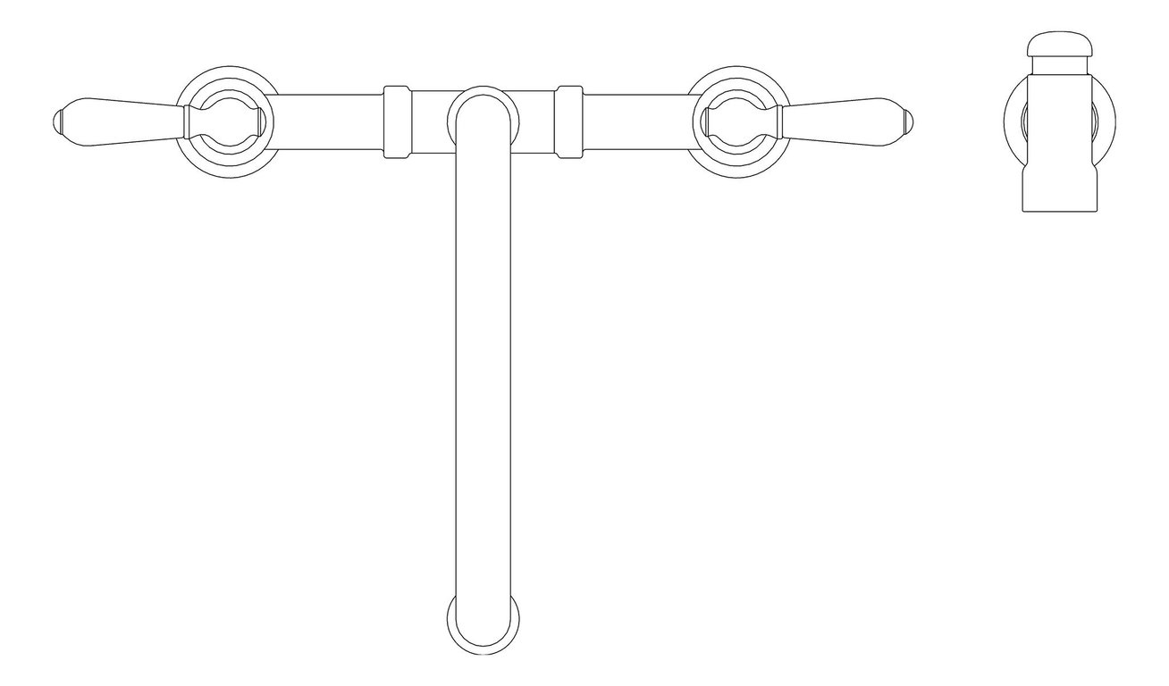 Plan Image of MixerSet Kitchen Nero YorkBridge HandSpray