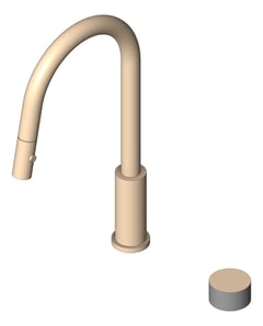 3D Shaded Image of MixerSet Sink Nero Opal Progressive PullOut