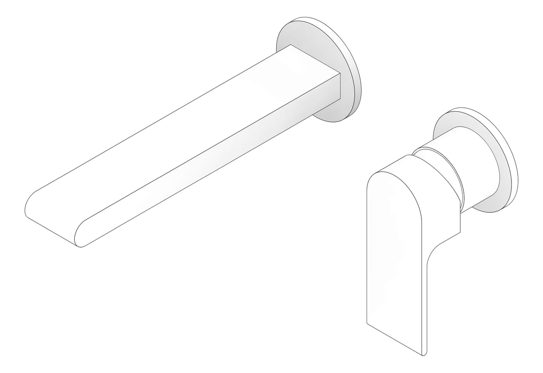 3D Documentation Image of MixerSet Wall Nero Bianca