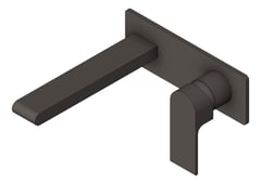 3D Shaded Image of MixerSet Wall Nero Bianca BackPlate