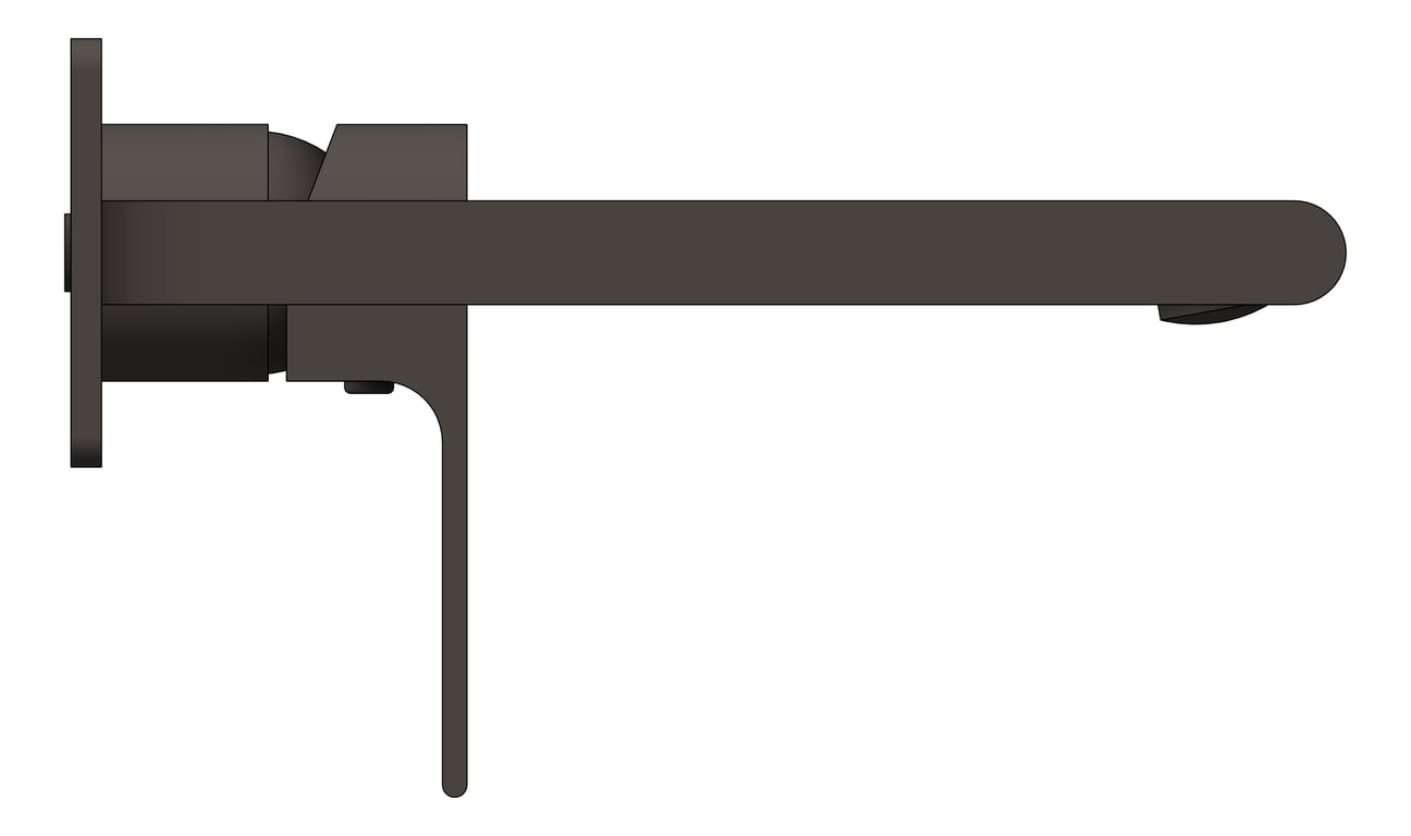 Left Image of MixerSet Wall Nero Bianca BackPlate