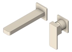 3D Shaded Image of MixerSet Wall Nero Celia Basin Bath BackPlate