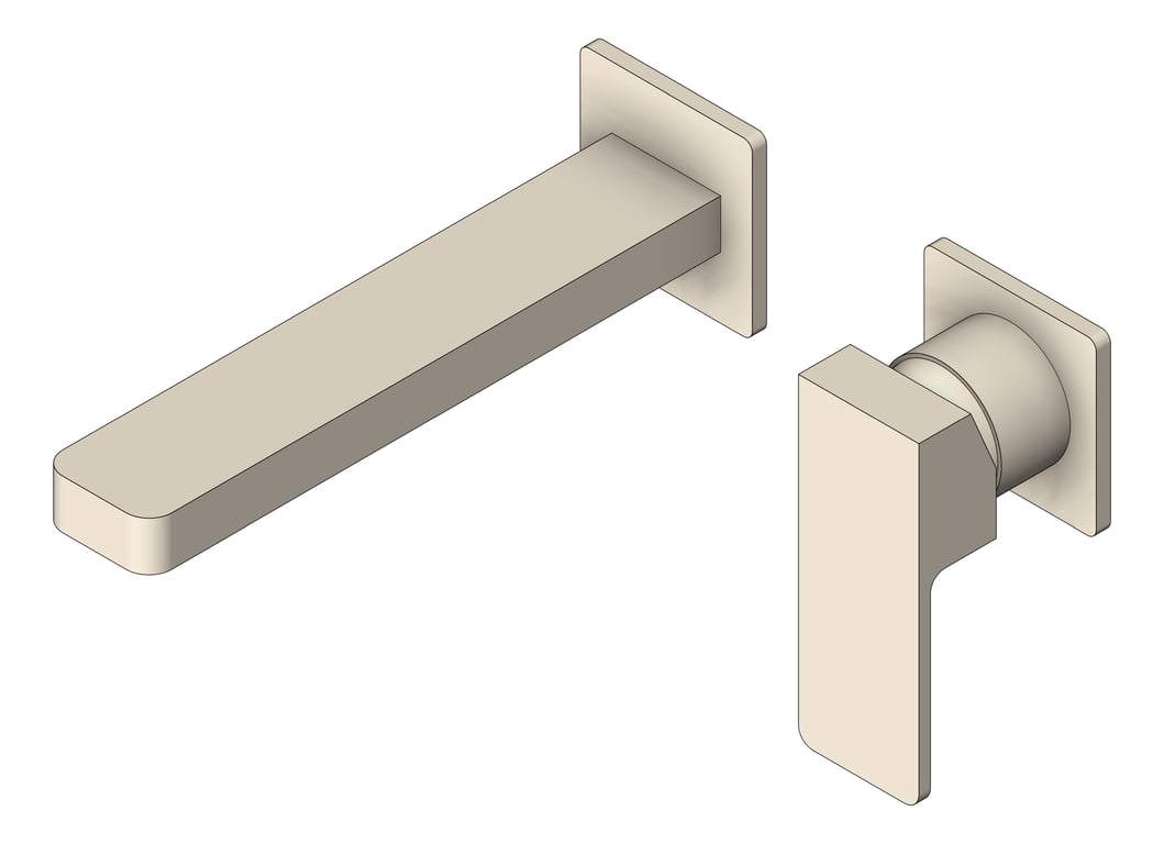 MixerSet Wall Nero Celia Basin Bath BackPlate