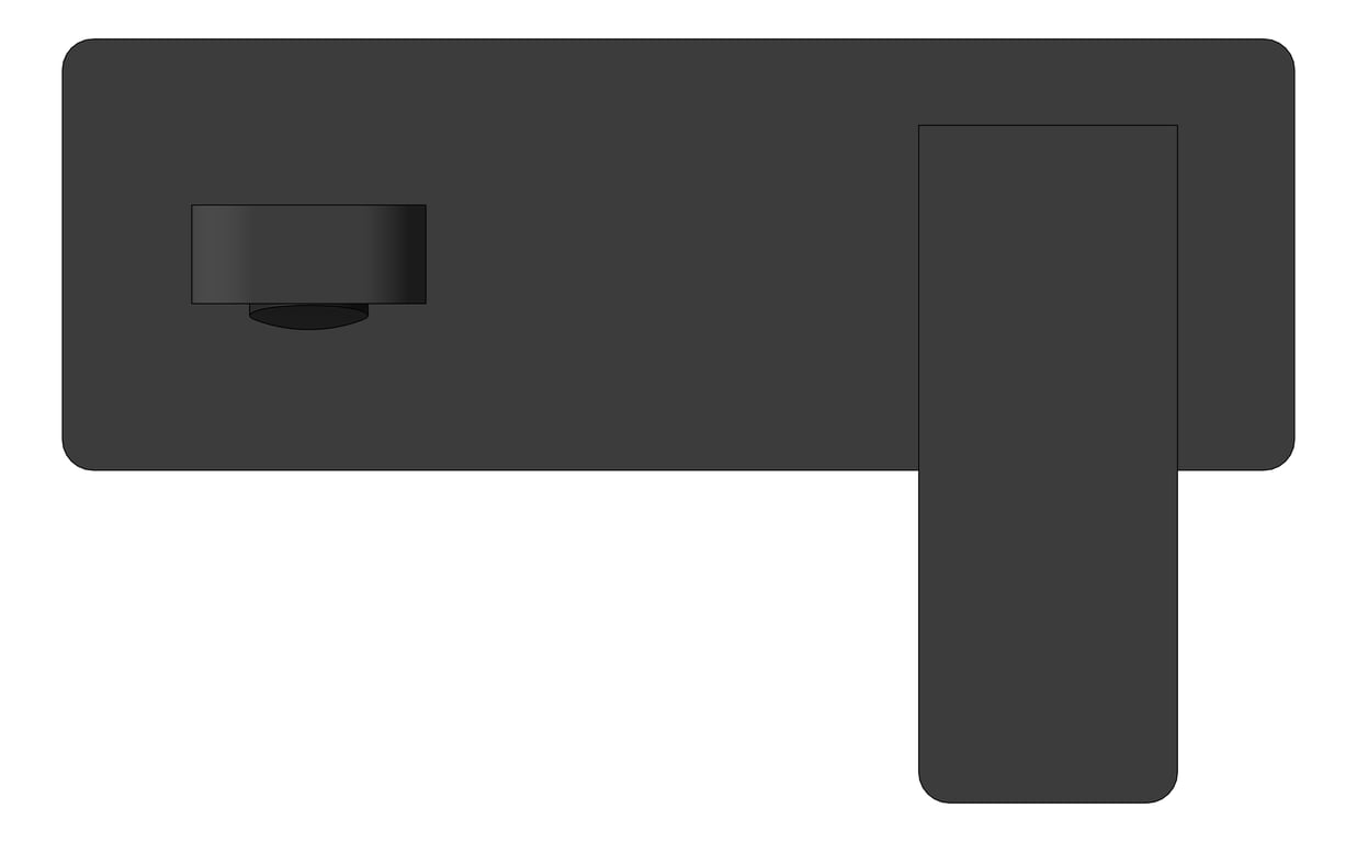 Front Image of MixerSet Wall Nero Celia Basin Bath