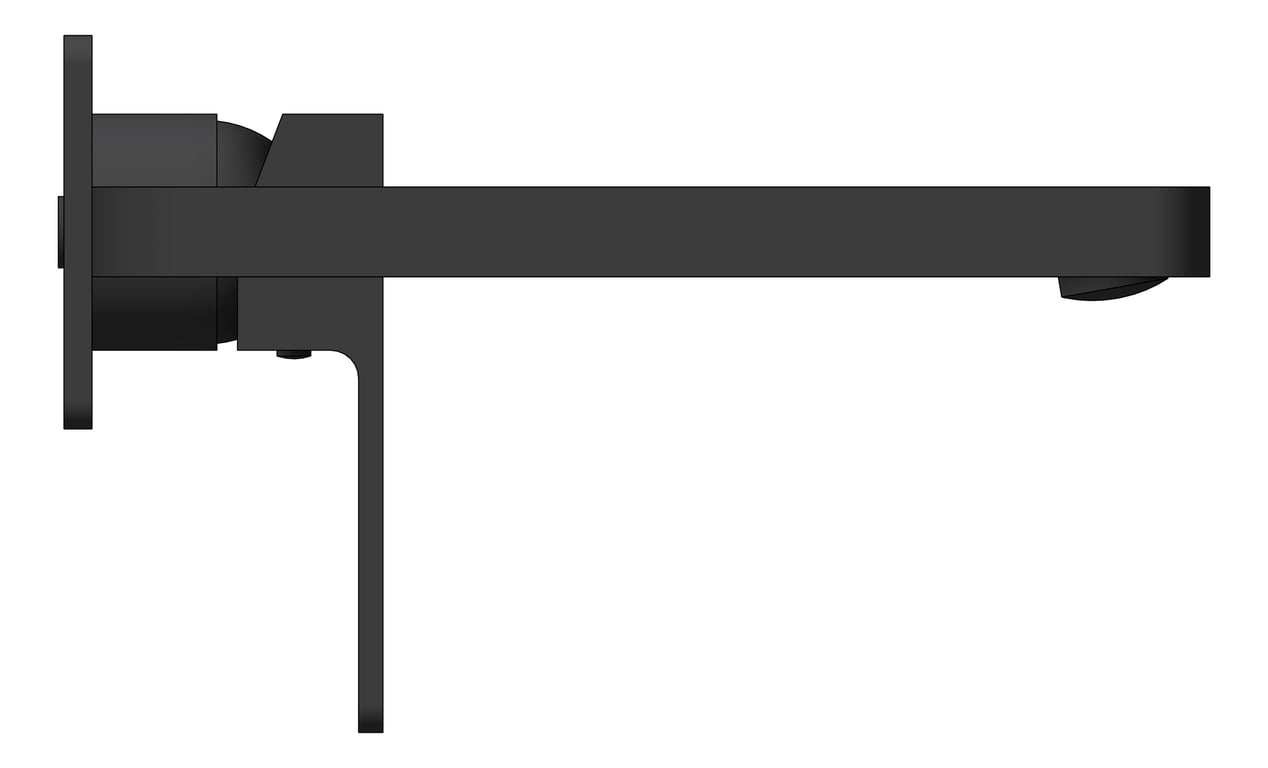 Left Image of MixerSet Wall Nero Celia Basin Bath