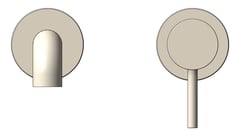 Front Image of MixerSet Wall Nero DolceII Curved