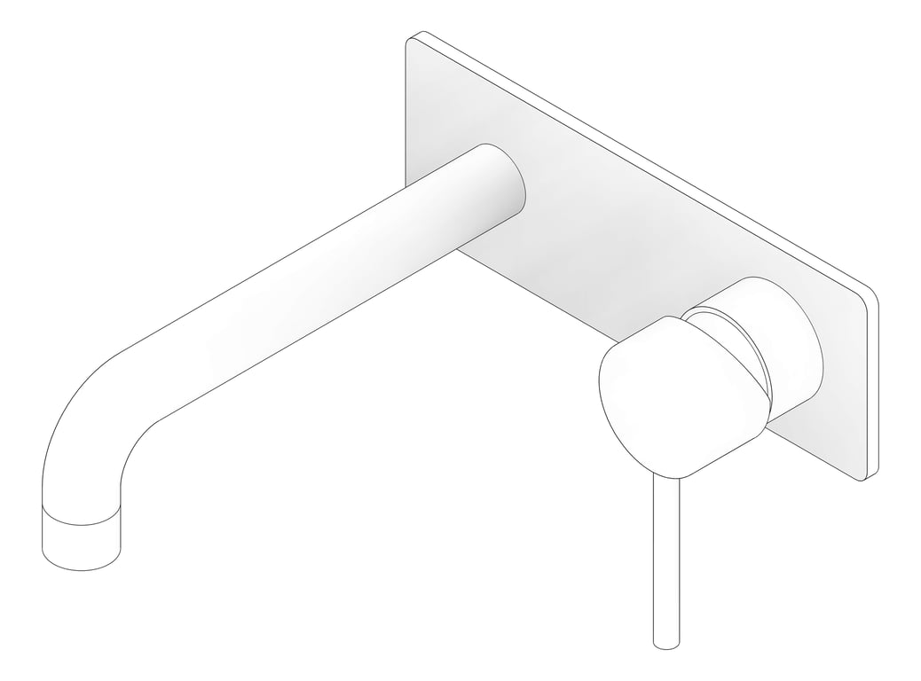 3D Documentation Image of MixerSet Wall Nero Dolce Basin Bath