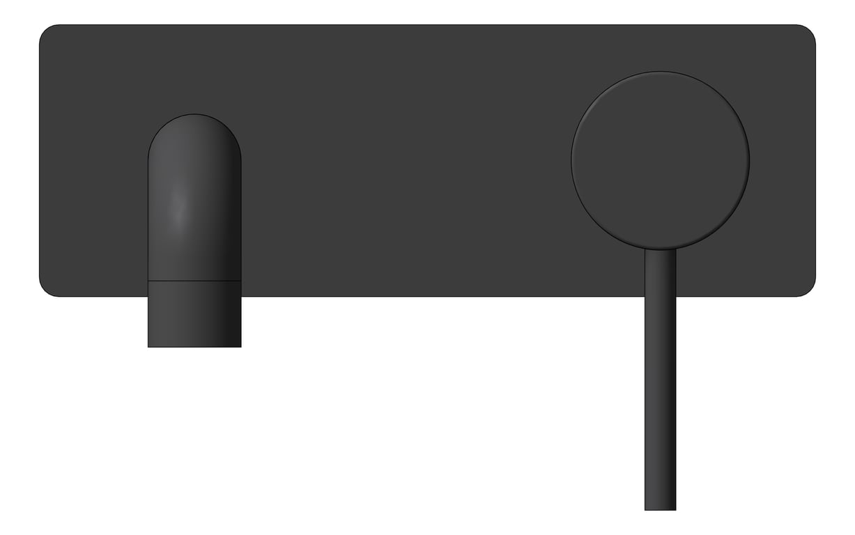 Front Image of MixerSet Wall Nero Dolce Basin Bath