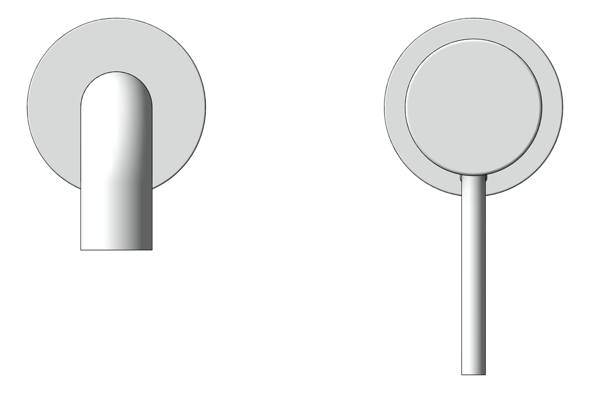 Front Image of MixerSet Wall Nero Dolce Basin Bath SeparatePlates