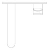 Plan Image of MixerSet Wall Nero Ecco Basin Bath BackPlate