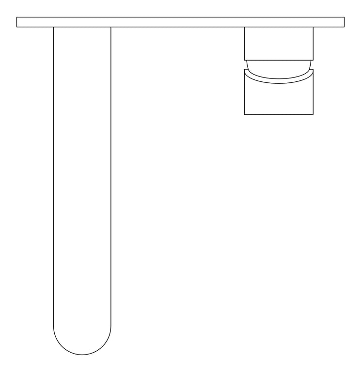 Plan Image of MixerSet Wall Nero Ecco Basin Bath
