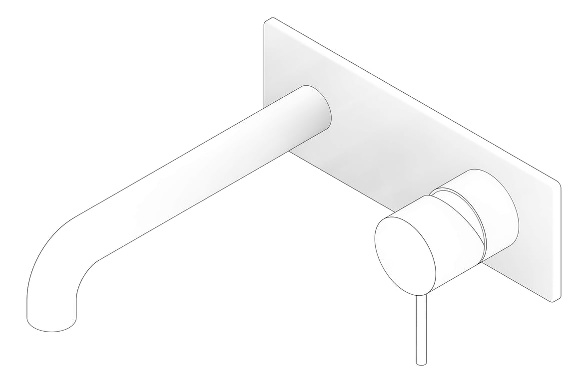 3D Documentation Image of MixerSet Wall Nero Mecca Basin Bath