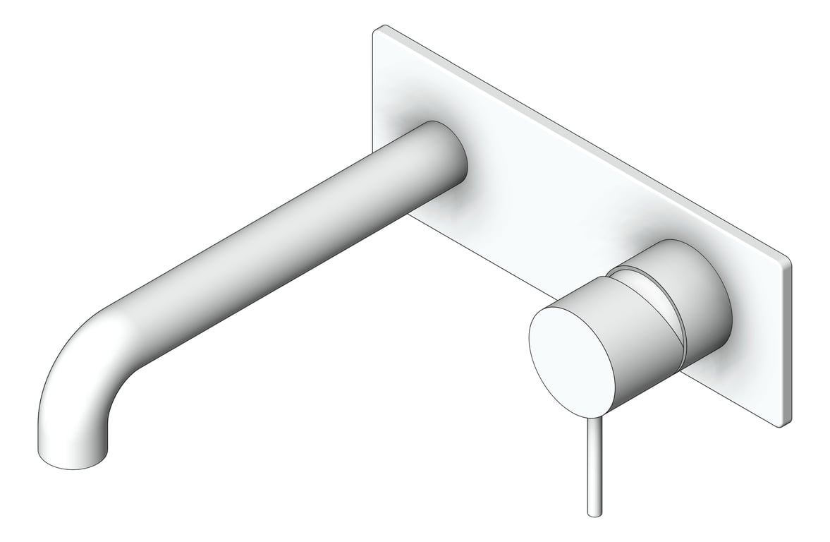 Navigate to MixerSet Wall Nero Mecca Basin Bath