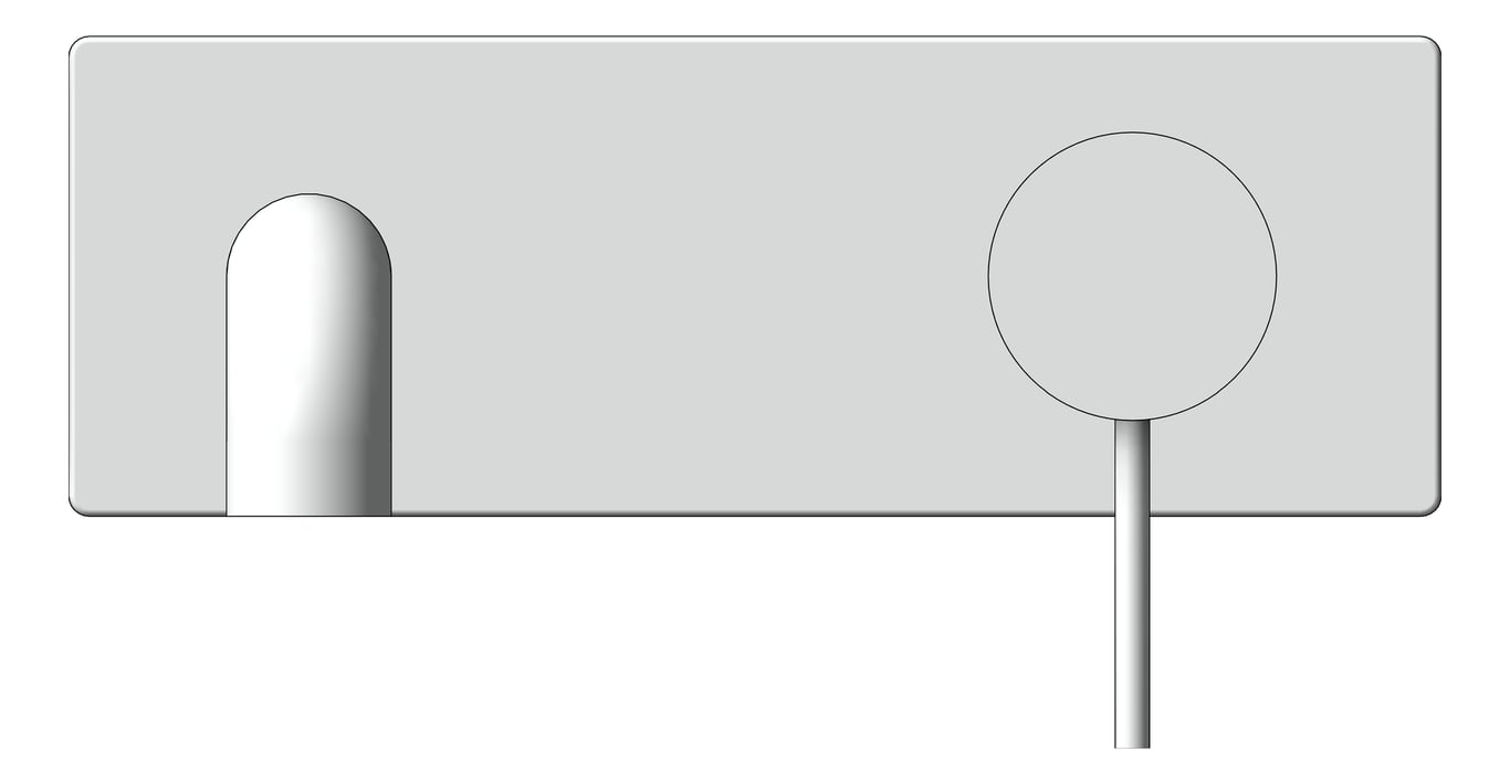 Front Image of MixerSet Wall Nero Mecca Basin Bath