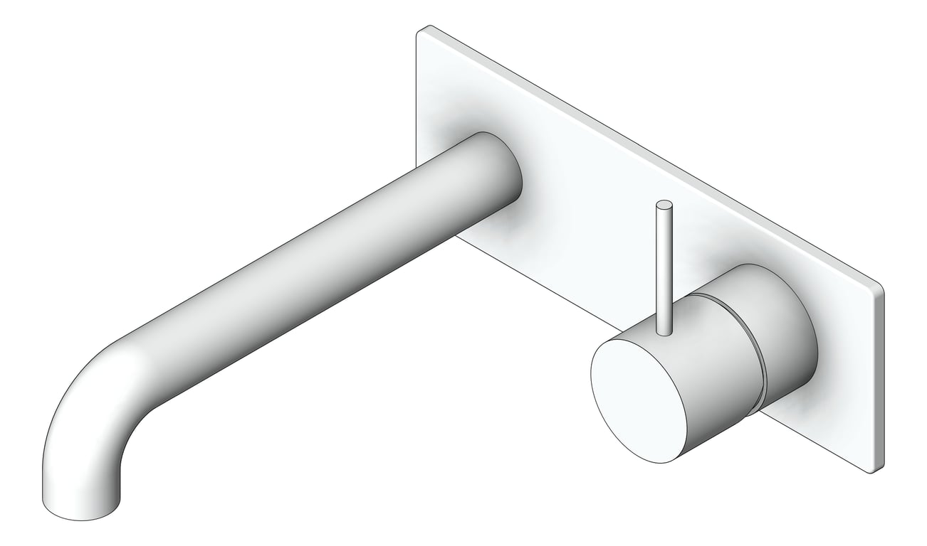 Navigate to MixerSet Wall Nero Mecca Basin Bath HandleUp