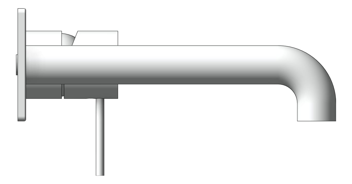 Left Image of MixerSet Wall Nero Mecca Basin Bath