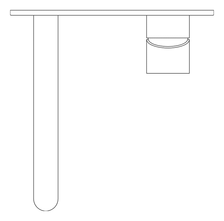 Plan Image of MixerSet Wall Nero Mecca Basin Bath