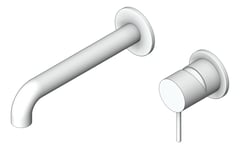 3D Shaded Image of MixerSet Wall Nero Mecca Basin Bath Split