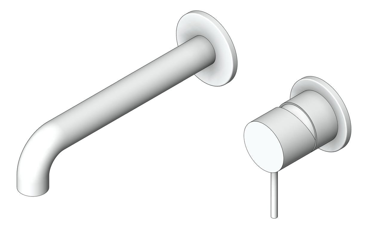 Navigate to MixerSet Wall Nero Mecca Basin Bath Split