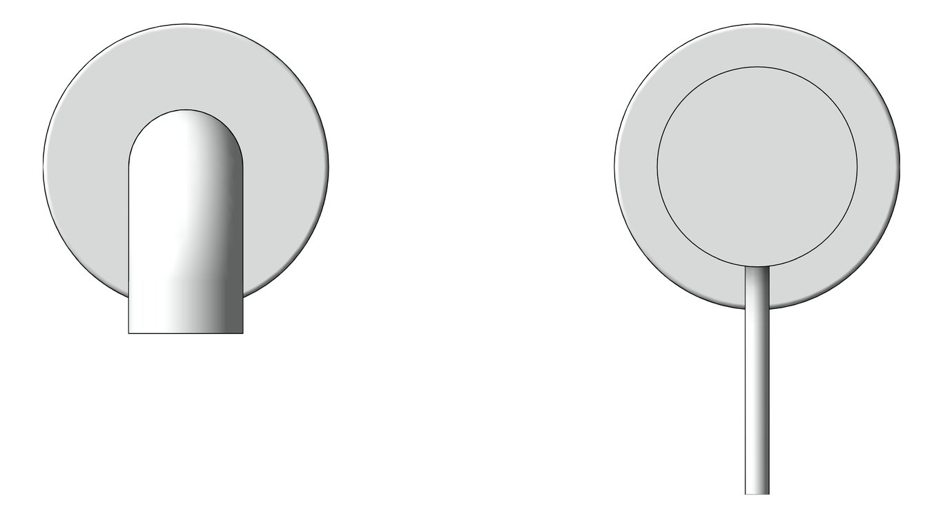 Front Image of MixerSet Wall Nero Mecca Basin Bath Split