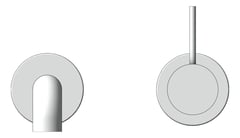 Front Image of MixerSet Wall Nero Mecca Basin Bath Split HandleUp