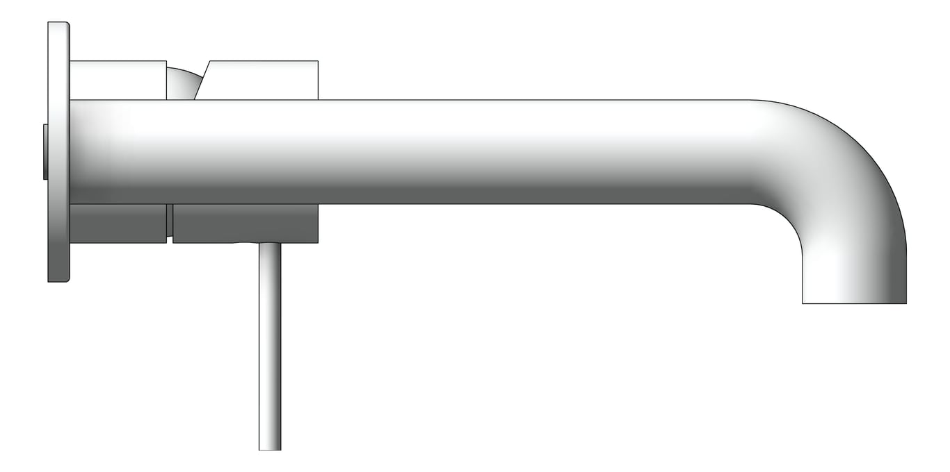 Left Image of MixerSet Wall Nero Mecca Basin Bath Split