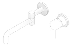 3D Documentation Image of MixerSet Wall Nero Mecca Basin Bath Swivel